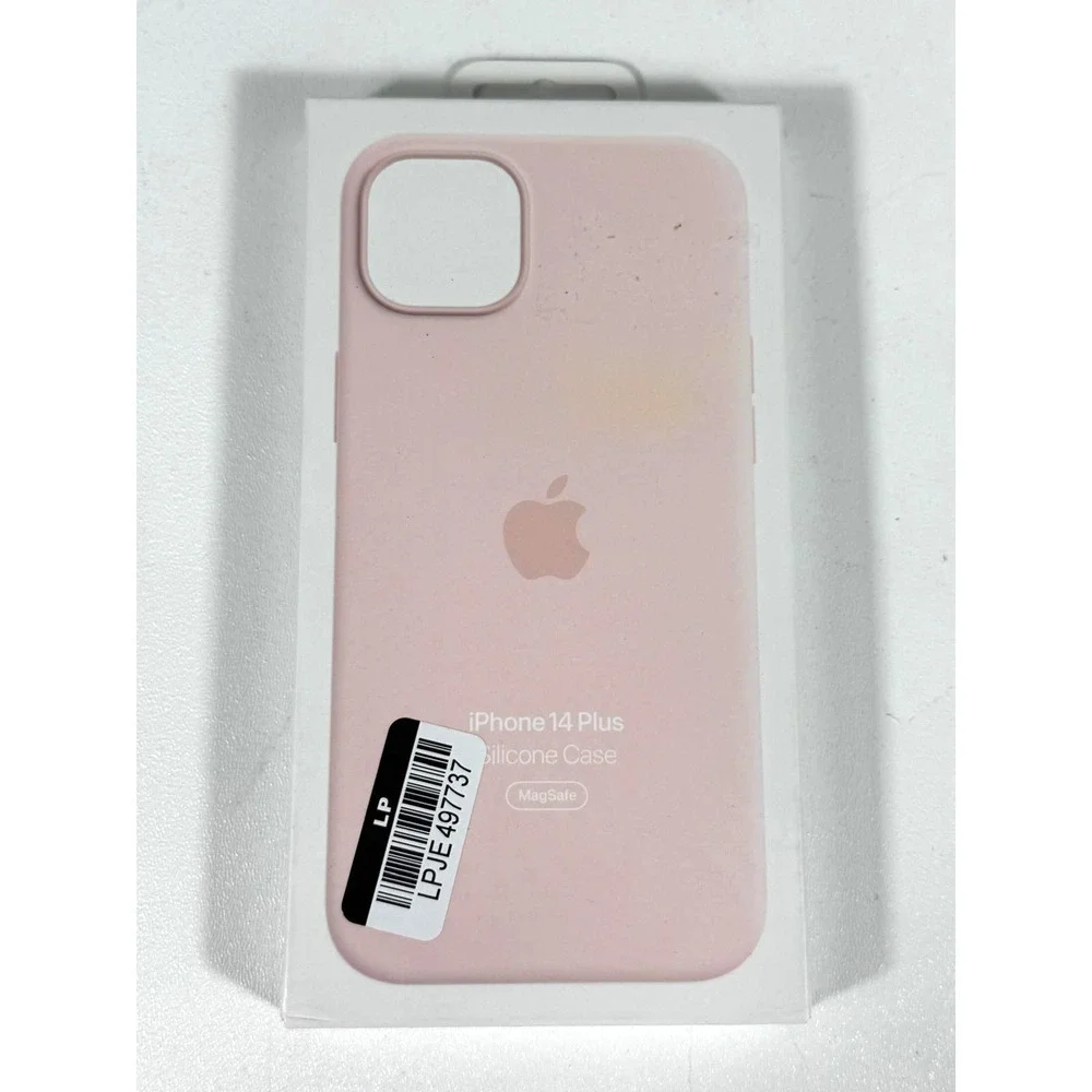 Apple iPhone 14 Plus Silicone Case with MagSafe - Chalk Pink